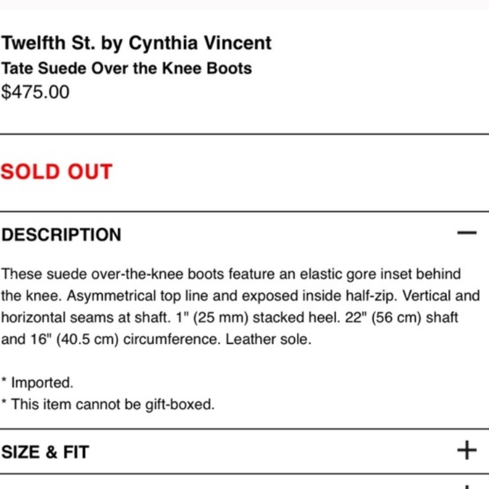 Cynthia Vincent Tate Suede over the knee boot - Picture 4 of 4